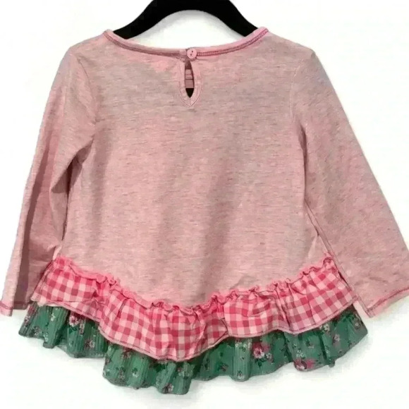 Rare Editions Baby Girls Aqua Butterfly Top size 3T - Picture 4 of 5